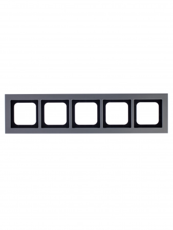 ABB Axcent металл/платина Рамка 5-постовая