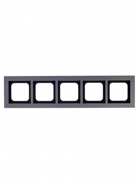 ABB Axcent металл/платина Рамка 5-постовая