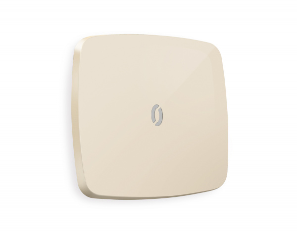 Лицевая панель OMEGA (Бежевый глянец) для 1-клавишных выключателей с подсветкой QUANT OP3020