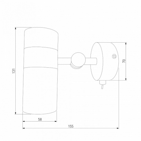 Настенный светильник 20096/1 белый / хром Eurosvet Viero