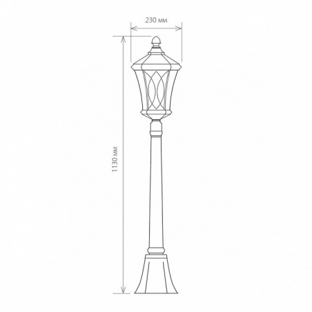 Virgo F капучино уличный светильник на столбе IP44 GLXT-1450F Elektrostandard Virgo a031924