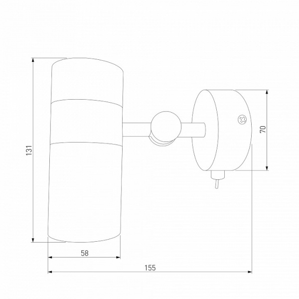 Настенный светильник 20096/1 черный / золото Eurosvet Viero