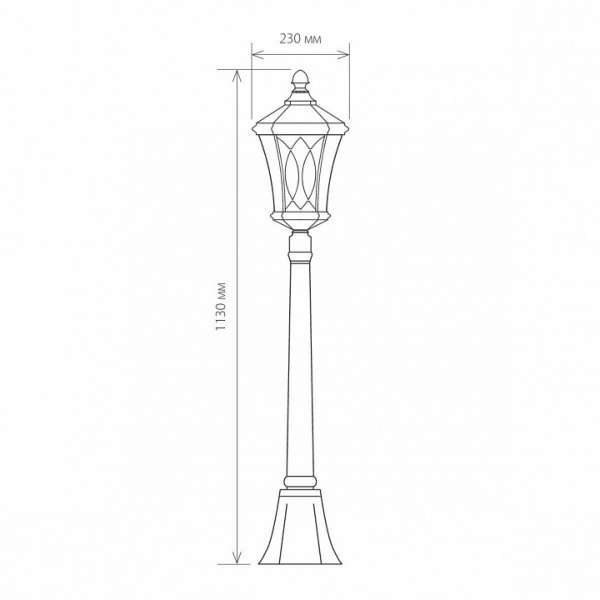 Virgo F капучино уличный светильник на столбе IP44 GLXT-1450F Elektrostandard Virgo a031924