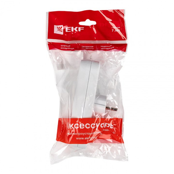 EKF PROxima Разветвитель 3 гн. б/з плоский 6А 250B