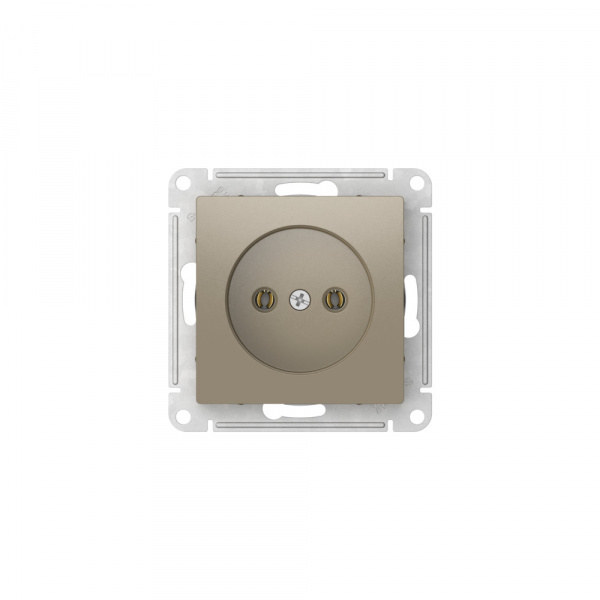 Systeme Electric AtlasDesign Шампань Розетка без заземления без шторок, 16А, мех., быстрозажим. клем.