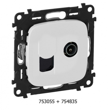 Legrand Valena ALLURE Бел Накладка розетки TV-RJ45
