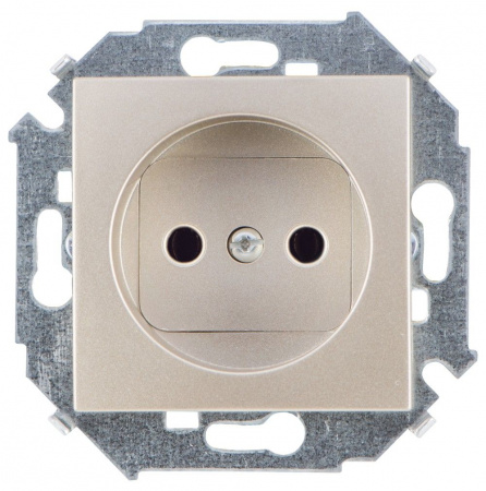Simon 15 Шампань Розетка б/з, 16А, 250В, винт.зажим