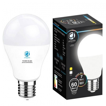 Лампа светодиодная Ambrella light E27 9W 4200K белая 209027