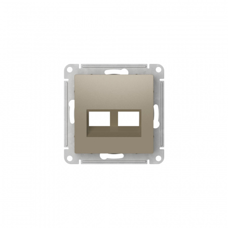 Systeme Electric AtlasDesign Шампань Накладка двойная для информационных функций типа Keystone