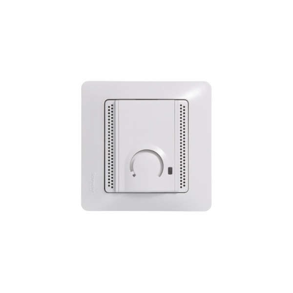 SE Glossa Бел Термостат электронный теплого пола с датчиком, 10A (в сборе с рамкой)