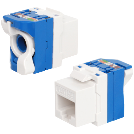 Donel Модуль Keystone Toolless RJ45, cat. 5e, UTP, 180 град., белый, DECKTU5E180DW