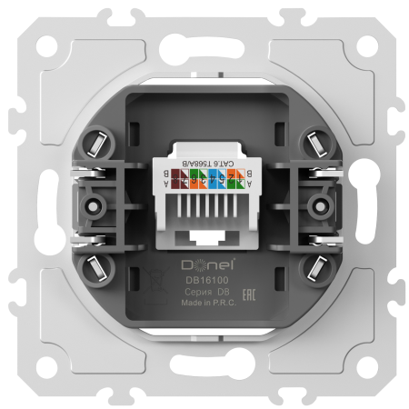 Donel Механизм розетки RJ45 одиночная cat.6/ClassE-8, серия DB, DB16100