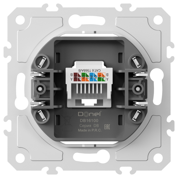 Donel Механизм розетки RJ45 одиночная cat.6/ClassE-8, серия DB, DB16100