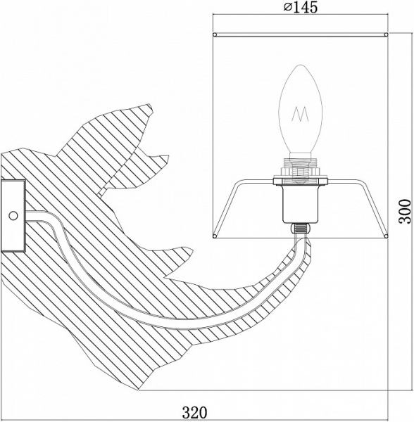Настенный светильник (бра) MOD470WL-01W Maytoni Nashorn