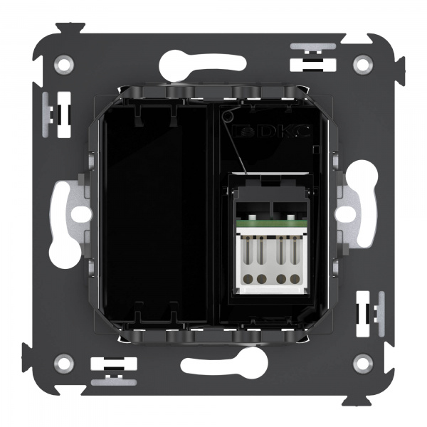 DKC Avanti Черный квадрат Компьютерная розетка RJ-45 один  категория 5e