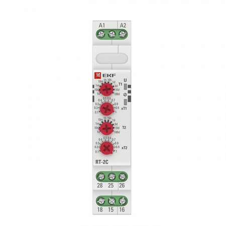EKF PROxima Реле времени (2 регулир. порога времени 2 исп. конт.) RT-2C