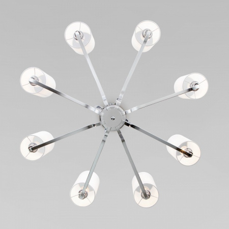 Подвесная люстра с абажурами 60128/8 хром Eurosvet Purezza