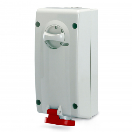 DKC Розетка настенная с механической блокировкой и боковым расположением разъема IP44 16А 3P+E 400В