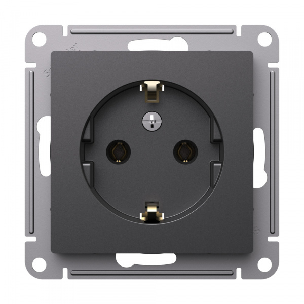 Systeme Electric AtlasDesign Базальт Розетка с/з, 16А, механизм