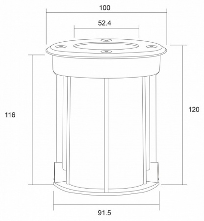 Встраиваемый светильник O043DL-01S Maytoni Tubo