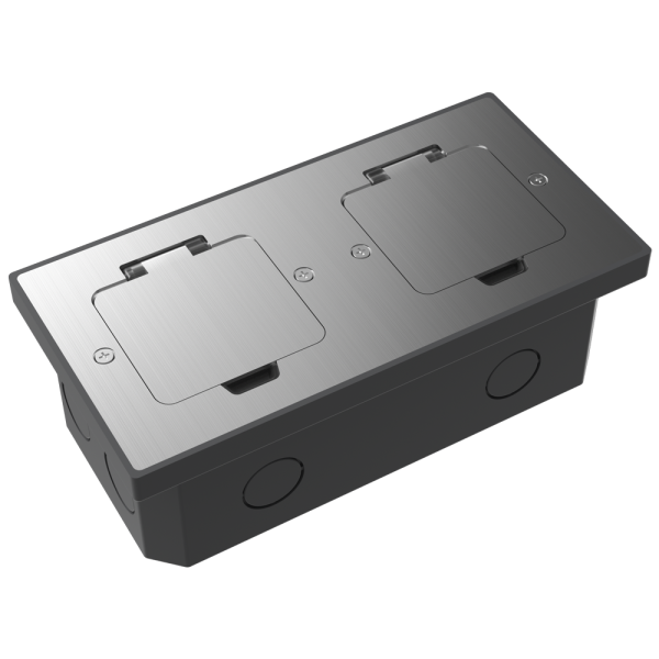 Лючок Surface 4 мод. (2 мод. 45х45 мм.), полированное серебро, IP44