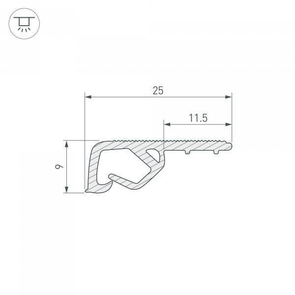 Arlight Профиль STRETCH-CEIL-TEXTILE-2600 (Пластик)