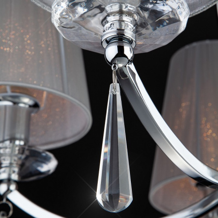 Подвесная люстра с хрусталем 60079/5 хром Eurosvet Valery