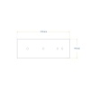 Donel Рамка тройная на 1+1+2 тумблера, тип C/D, белый, серия N96 Superfine, DTFLA3112WH