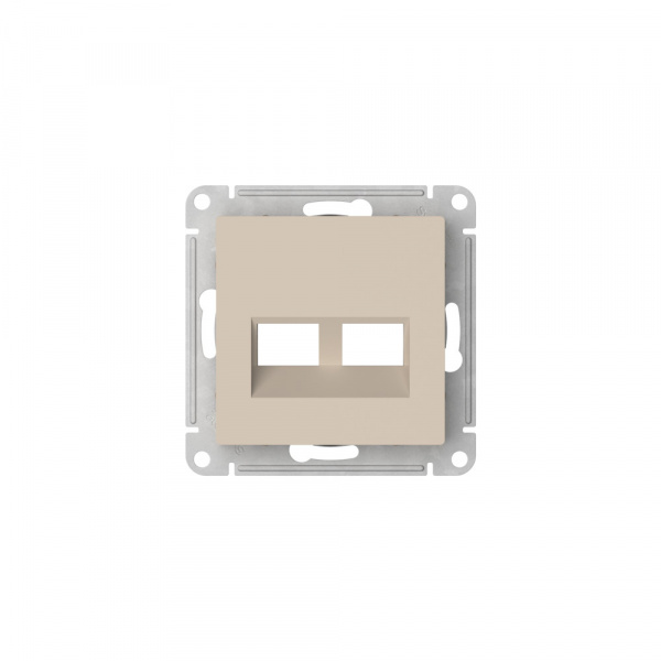 Systeme Electric AtlasDesign Песочный Накладка двойная для информационных функций типа Keystone