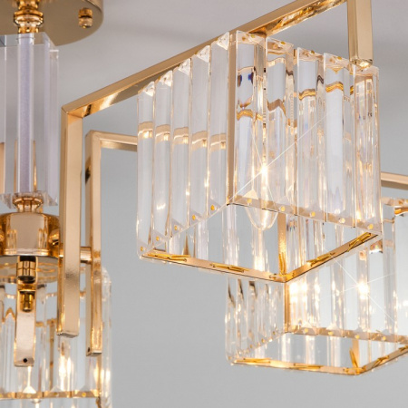 Умный потолочный светильник 10126/5 золото Eurosvet April