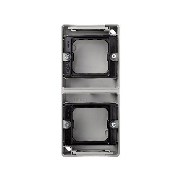 Simon 44 Aqua Серая Коробка 2-ая, вертикальная