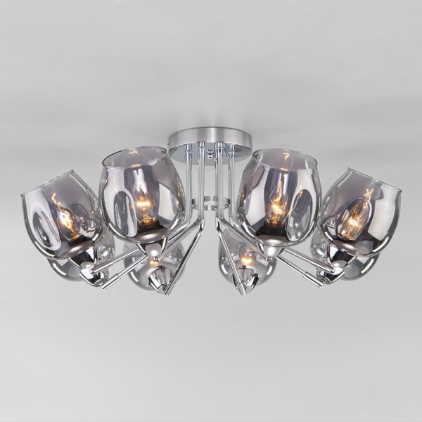 Потолочная люстра с плафонами 30164/8 хром Eurosvet Marci