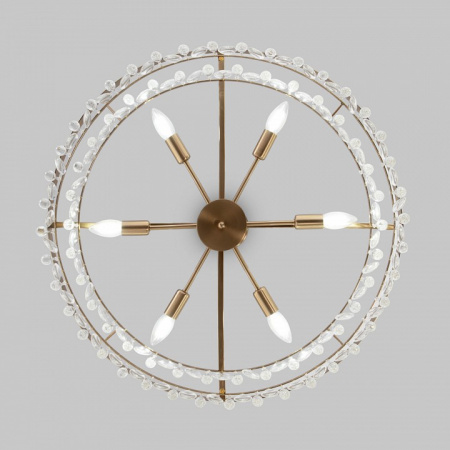 Подвесная люстра с хрусталем 60165/6 латунь Eurosvet Sophie