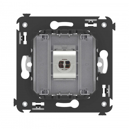 DKC Avanti Компьютерная розетка RJ-45 без шторки в стену, кат.5e одинарная экранированная, Закаленная сталь