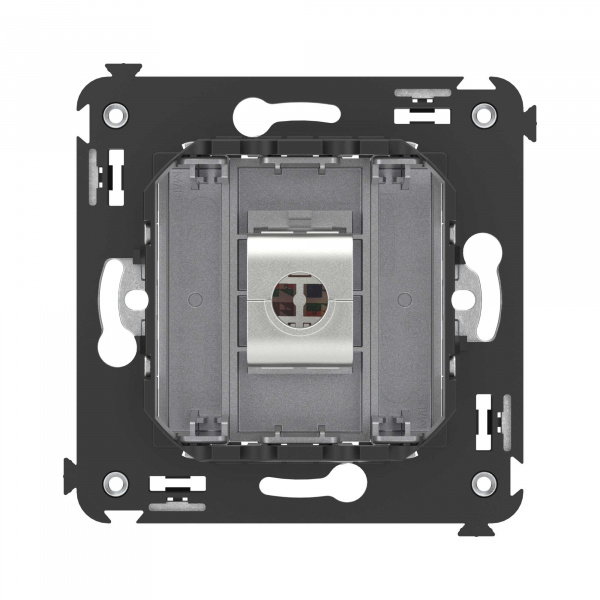 DKC Avanti Компьютерная розетка RJ-45 без шторки в стену, кат.5e одинарная экранированная, Закаленная сталь