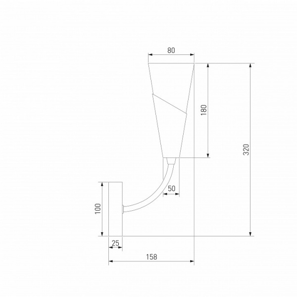Настенный светильник 60167/1 никель Eurosvet Rhyton