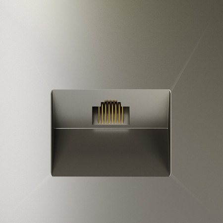 Розетка компьютерная встраиваемая VOLTUM S70 RJ45 кат.6, (шелк)