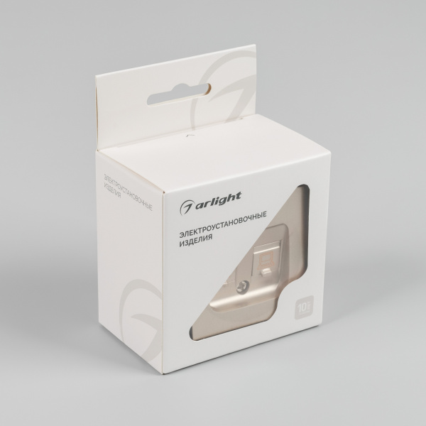 Arlight Механизм компьютерной розетки двойной SCT-MPC2-PL-GD-V (RJ-45, CAT6) (-)