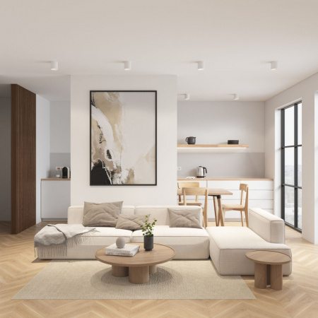 DK3090-WH Светильник накладной IP 20, 10 Вт, GU5.3, LED, белый/белый, пластик