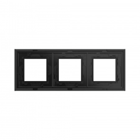 DKC Avanti Черный Стекло Рамка 6 модулей