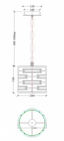 Подвесной светильник MOD067PL-01CH Maytoni Frontera