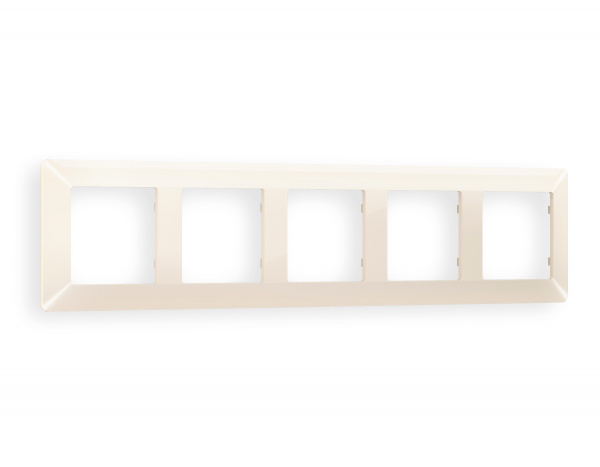 Рамка ALFA Line (Бежевый глянец) 5-ая AF110305