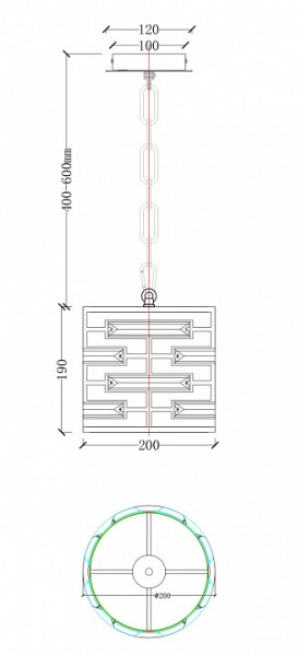 Подвесной светильник MOD067PL-01CH Maytoni Frontera