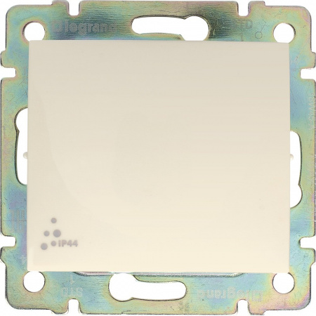Legrand Valena Крем Выключатель 1-клавишный IP44 (со стандартной рамкой)