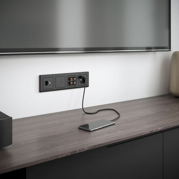 Акустическая розетка (черный матовый) W1185008 Акустическая розетка (черный матовый) W1185008