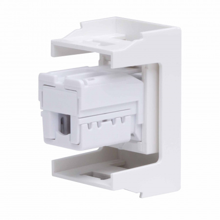 DKC Тел.роз. RJ12, 6P6C, Viva, белая, 1мод