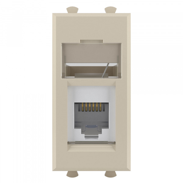 DKC Avanti Ванильная дымка телефонная розетка RJ-12 1 модуль