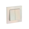Systeme Electric AtlasDesign Жемчуг Выключатель 2-клавишный, сх.5, 10АХ, в сборе, быстрозажим. клем.