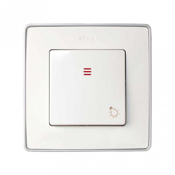 Simon 82 Белая Накладка с пиктограммой "лампа" для 1-клав. мех. с подсв., S82,82N