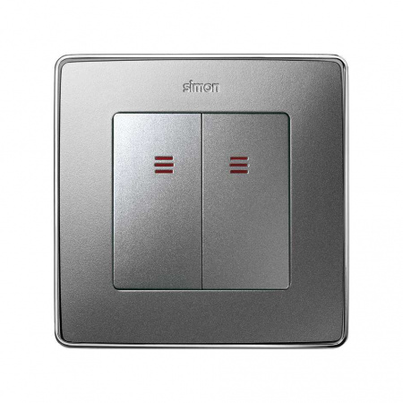 Simon 82 Detail Алюминий Клавиша 2-ая с подсветкой (для 75393-, 75394-39)